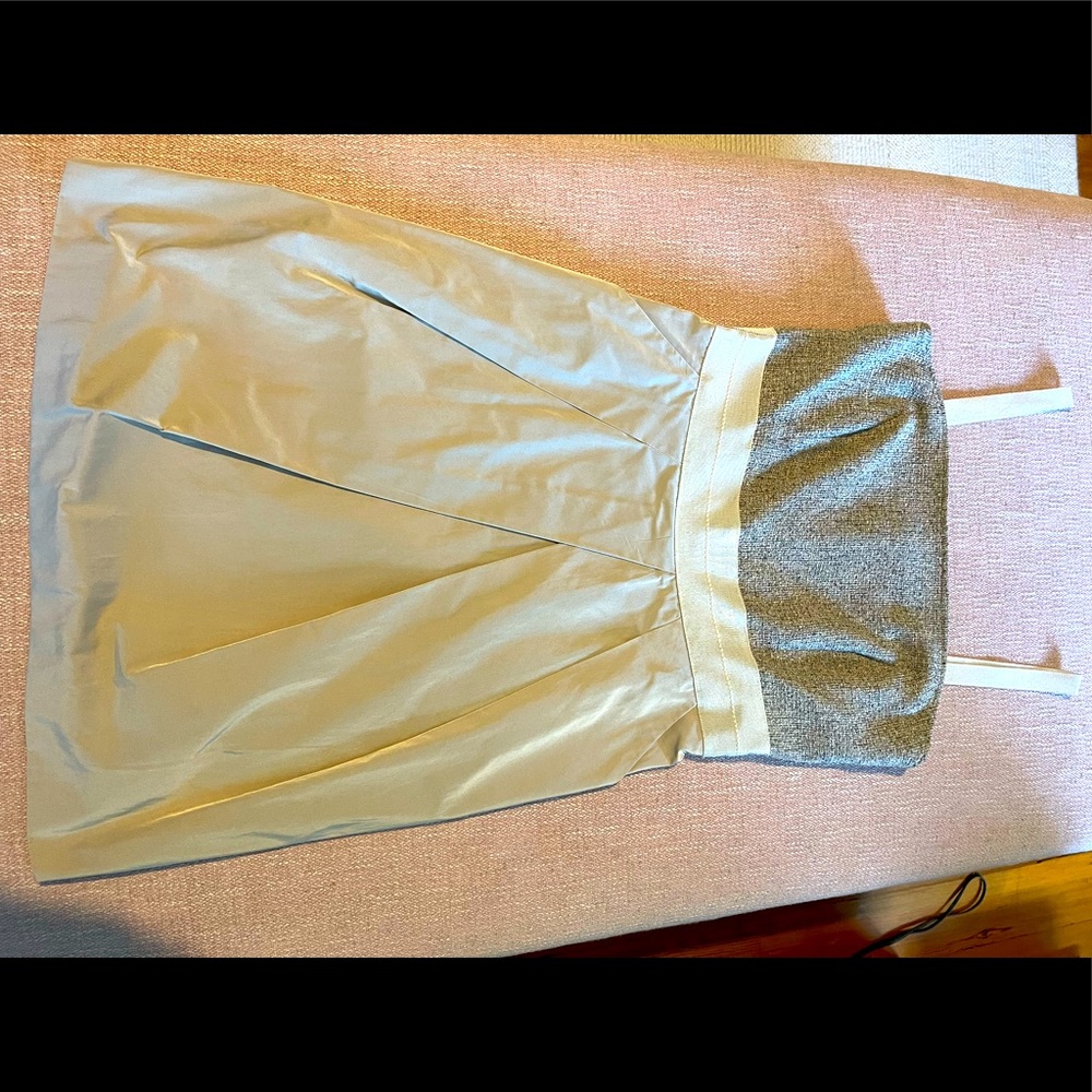 Gorgeous Penny Black dress with satin ribbon detailing and tweed bodice